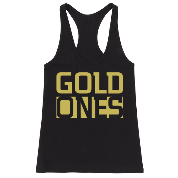 GOLD ONES FITTED RACERBACK TANK (Black)