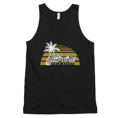 WHAT'S YOUR WORTH PALMS TANK TOP (BLACK)